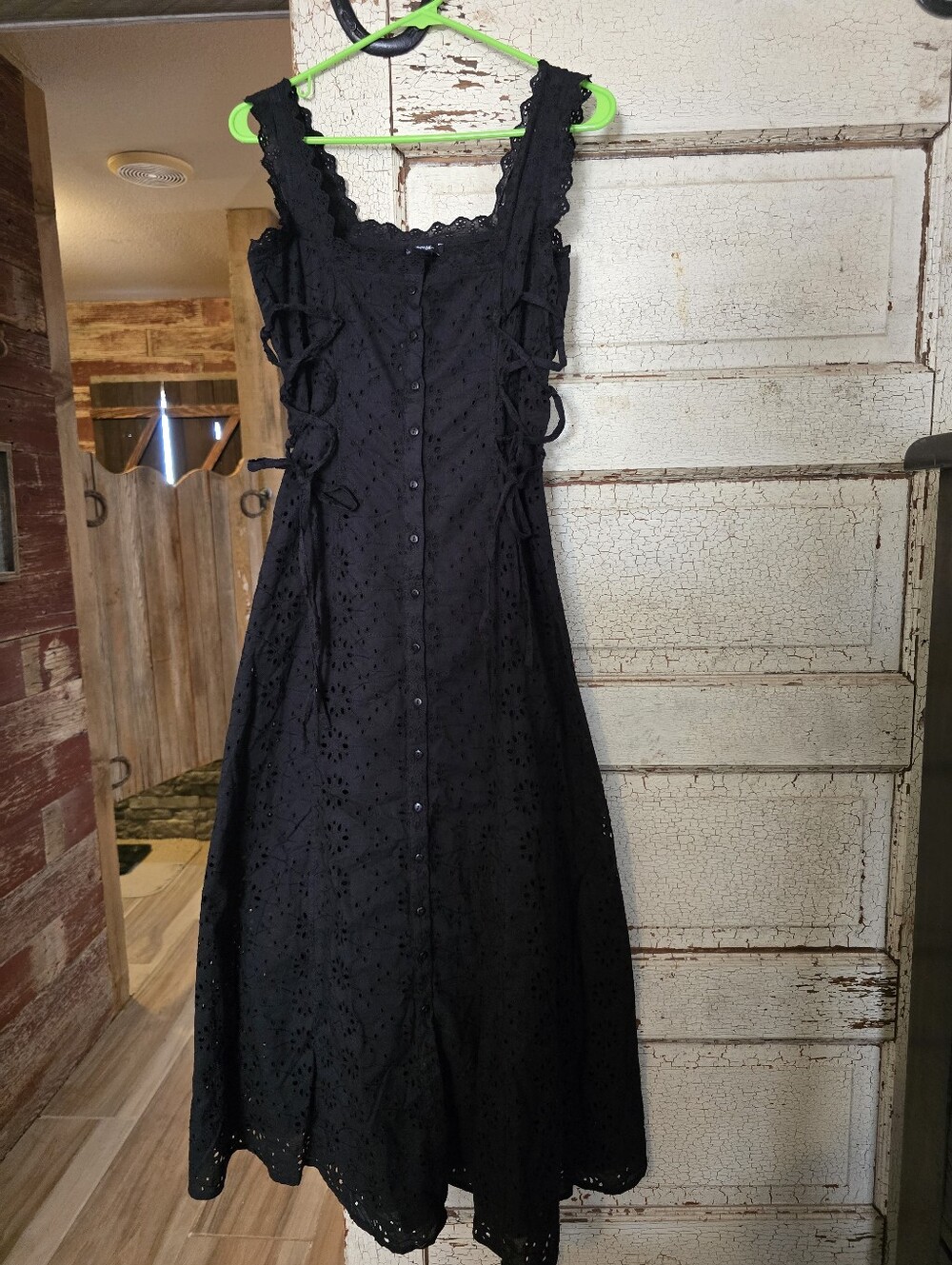 NASTY GAL New Boho Country Corset Eyelet Dress Sz 2 Extra Small